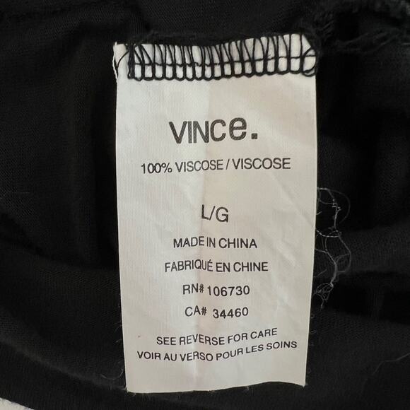 Vince Womens Black Top Large Batwing Dolman Sleeve Draped Oversized Viscose - Picture 7 of 8